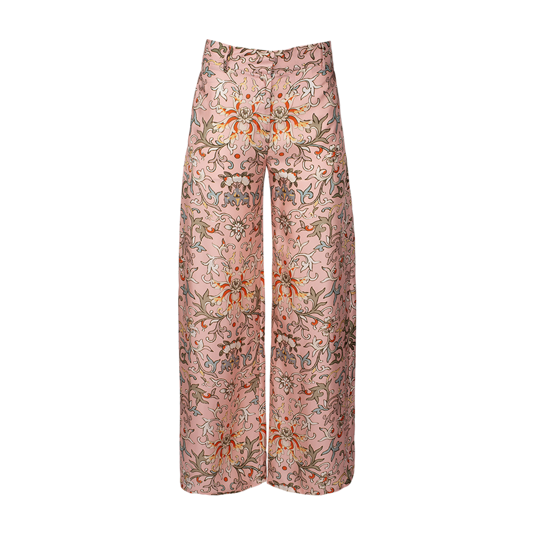 Printed Wide Leg Trouser | Front view of Printed Wide Leg Trouser ACT N1