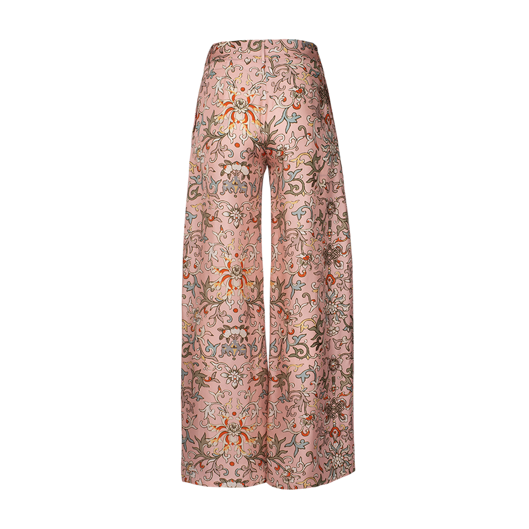 Printed Wide Leg Trouser | Back view of Printed Wide Leg Trouser ACT N1