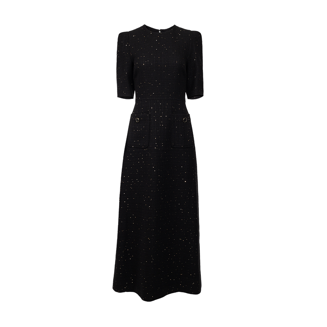 Sequined Tweed Maxi Dress | Front view of Sequined Tweed Maxi Dress ELIE SAAB