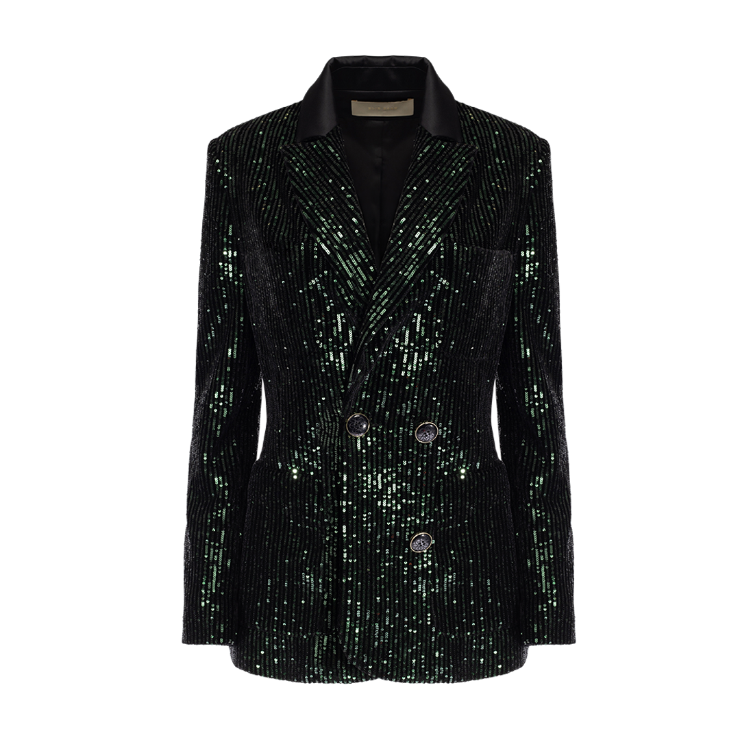 Sequined Velvet Blazer| Front view of Sequined Velvet Blazer ELIE SAAB