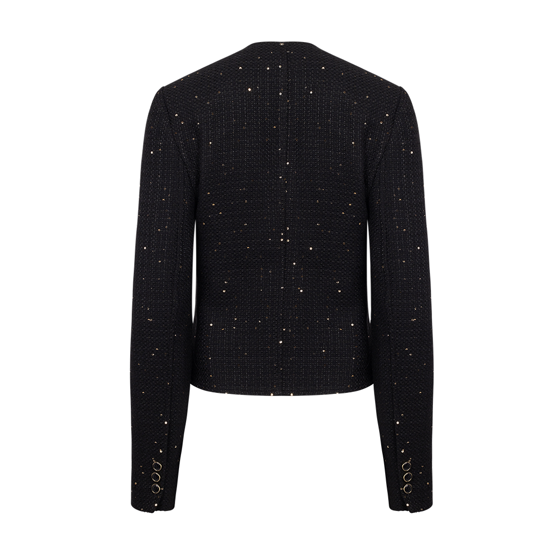 Sequined Tweed Jacket | Back view of Sequined Tweed Jacket ELIE SAAB