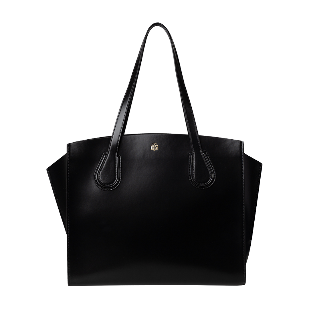 Black Greenwich Tote Bag | Front view of Black Greenwich Tote Bag MARK CROSS