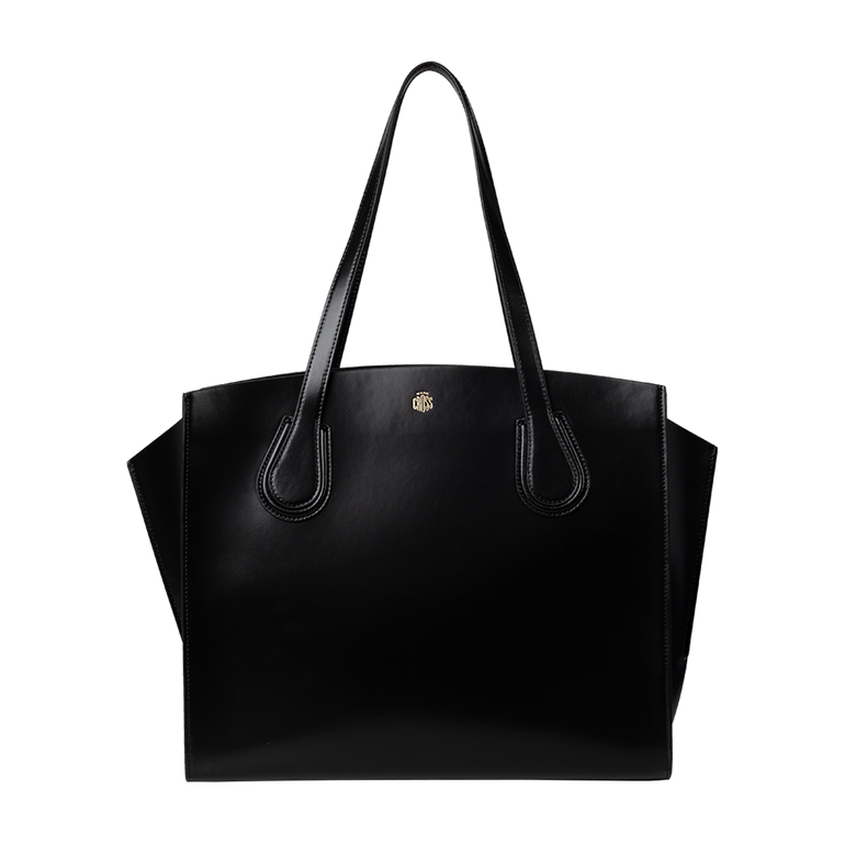 Black Greenwich Tote Bag | Front view of Black Greenwich Tote Bag MARK CROSS