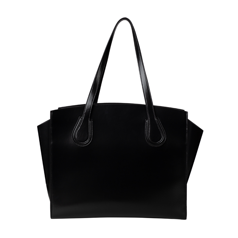 Black Greenwich Tote Bag | Back view of Black Greenwich Tote Bag MARK CROSS