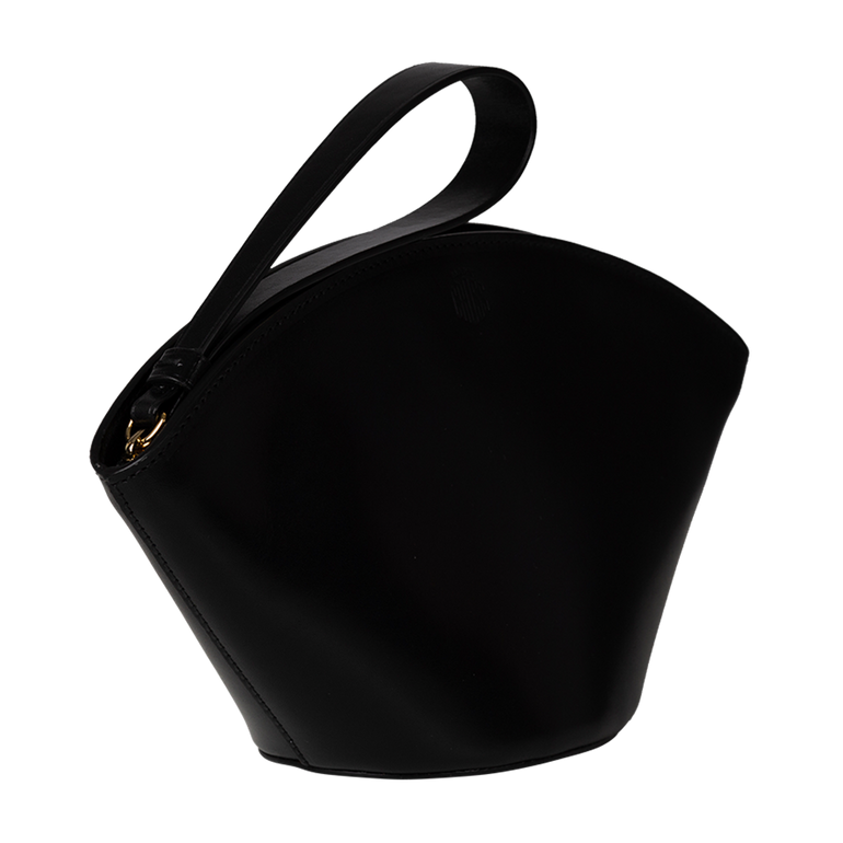 Black Arc Pouch | Side view of Black Arc Pouch MARK CROSS