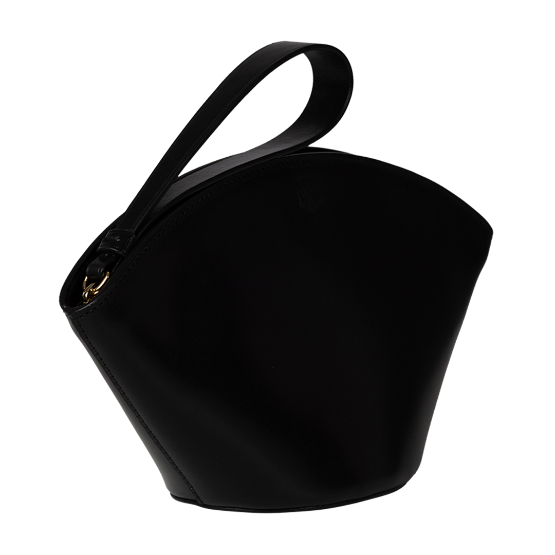 Black Arc Pouch | Side view of Black Arc Pouch MARK CROSS