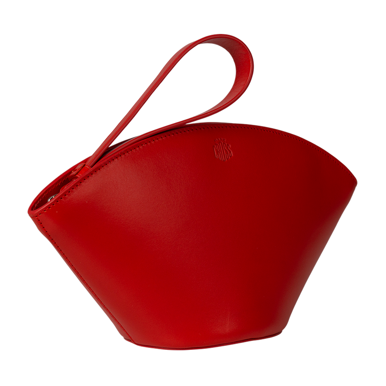 Red Arc Pouch | Side view of Red Arc Pouch MARK CROSS