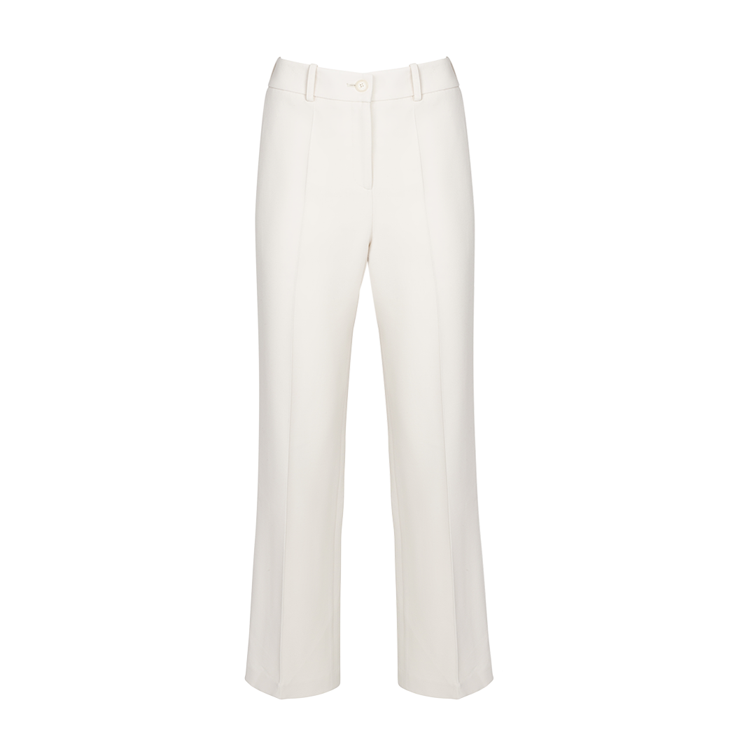 The Soren Trouser Cream | Front view of The Soren Trouser in Cream BRANDON MAXWELL 