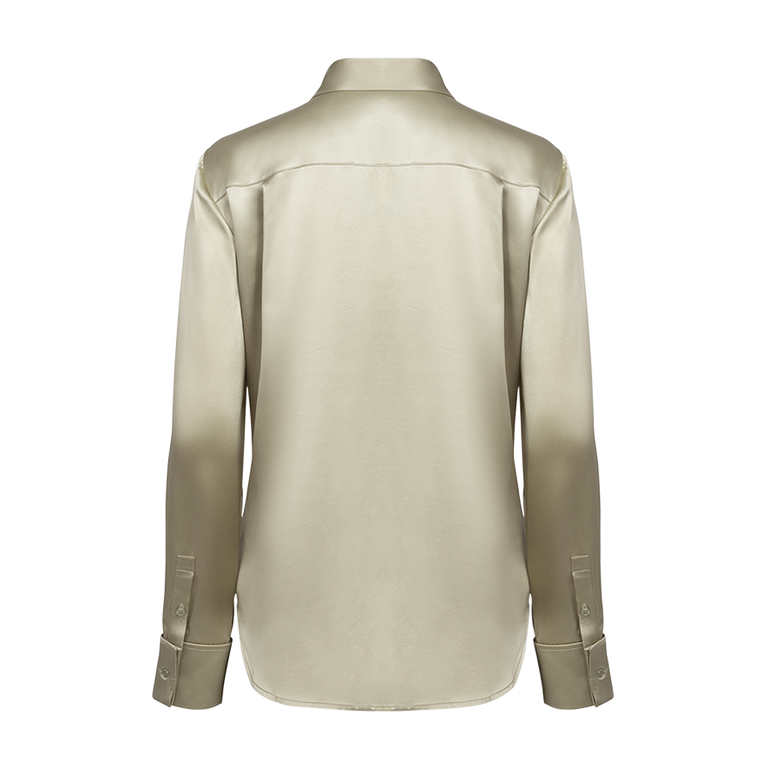 Spence Button Down Champagne | Back view of Spence Button Down Champagne BRANDON MAXWELL