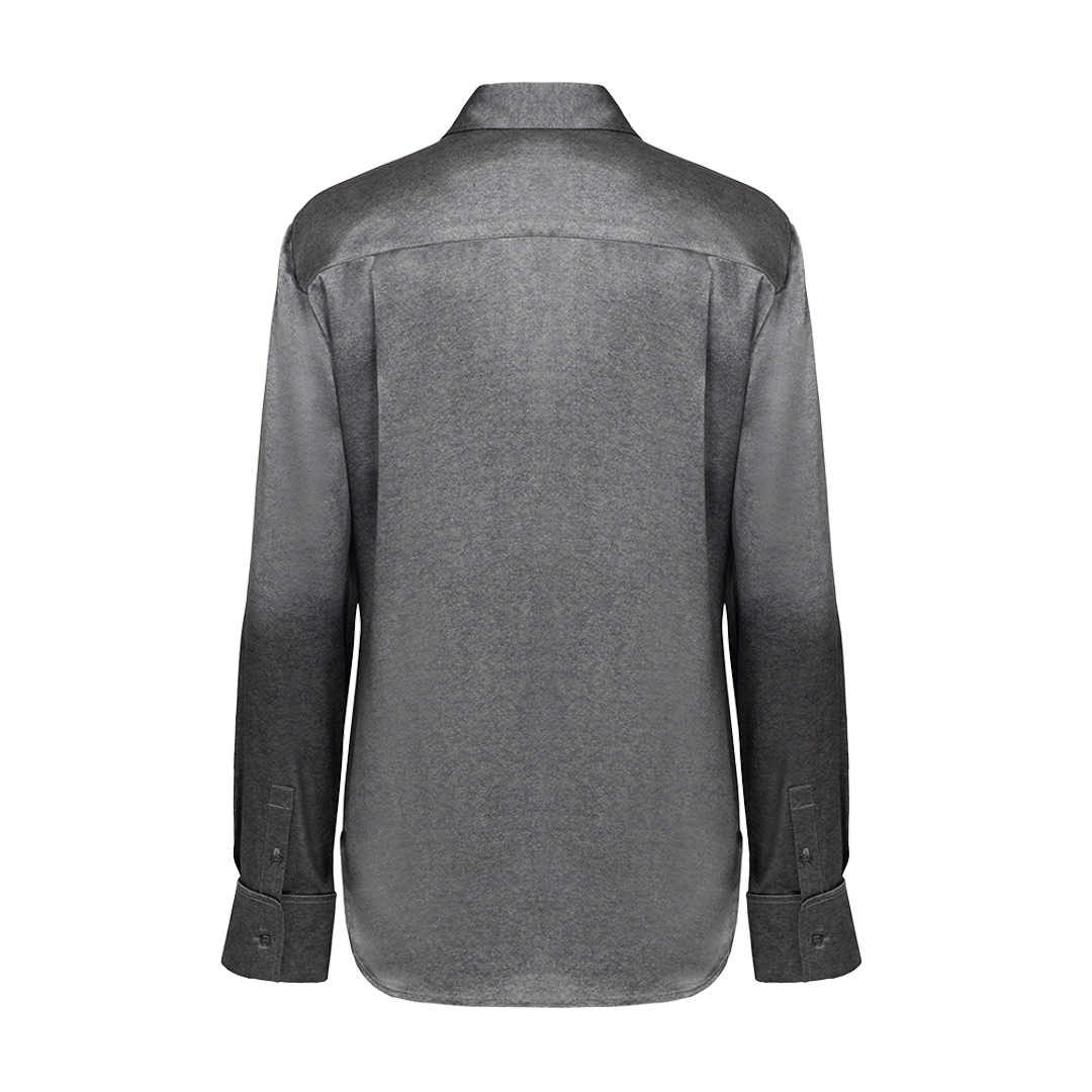 Spence Button Down Grey | Back view of Spence Button Down Grey BRANDON MAXWELL