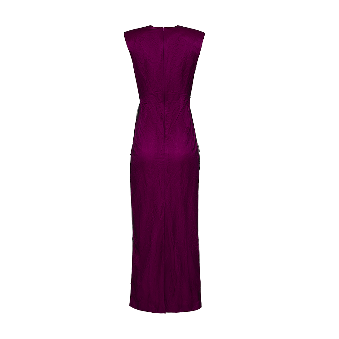 Leilani Embroidered Gown | Back view of Leilani Embroidered Gown HUISHAN ZHANG