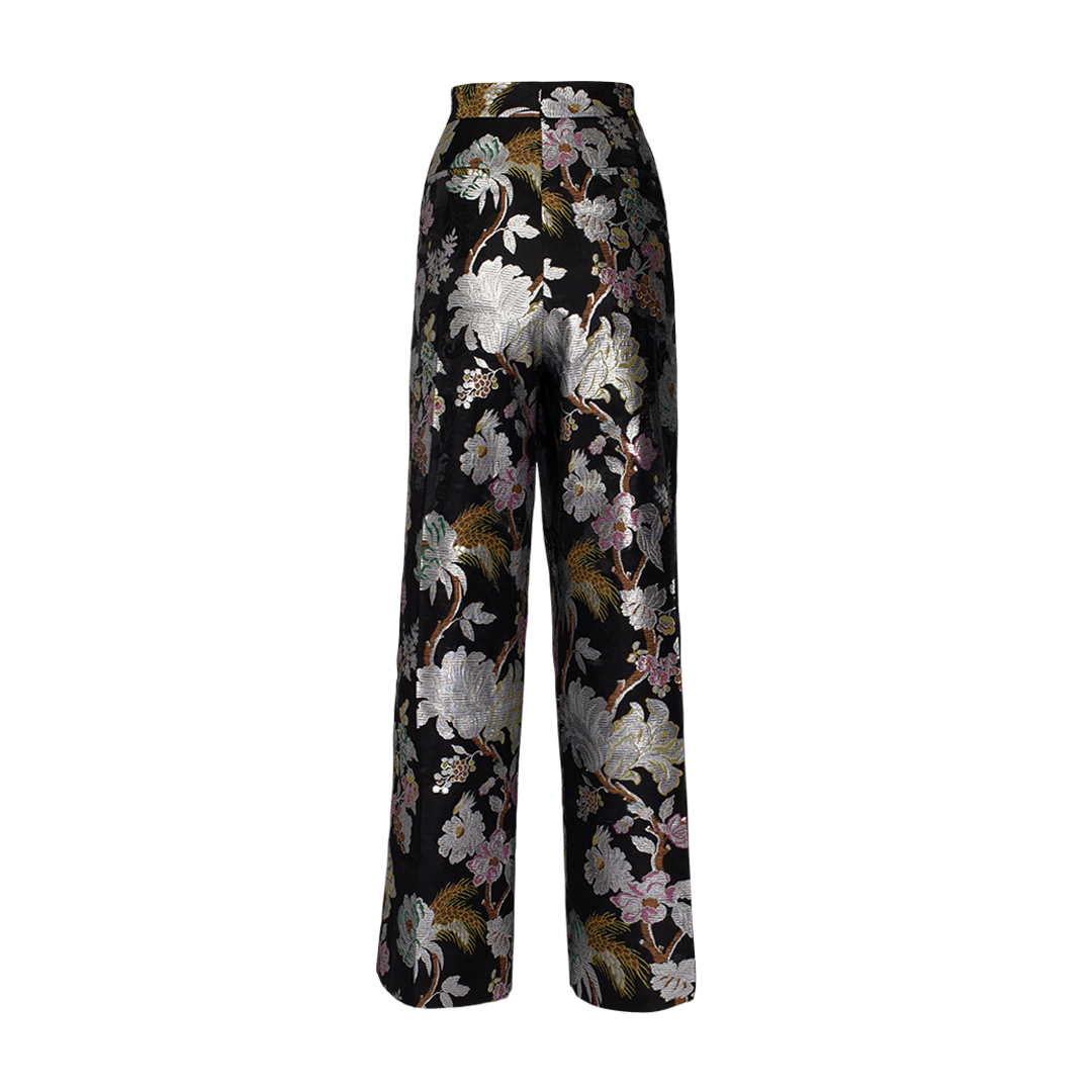 Lionel Floral-Printed Trouser | Back view of Lionel Floral-Printed Trouser ERDEM