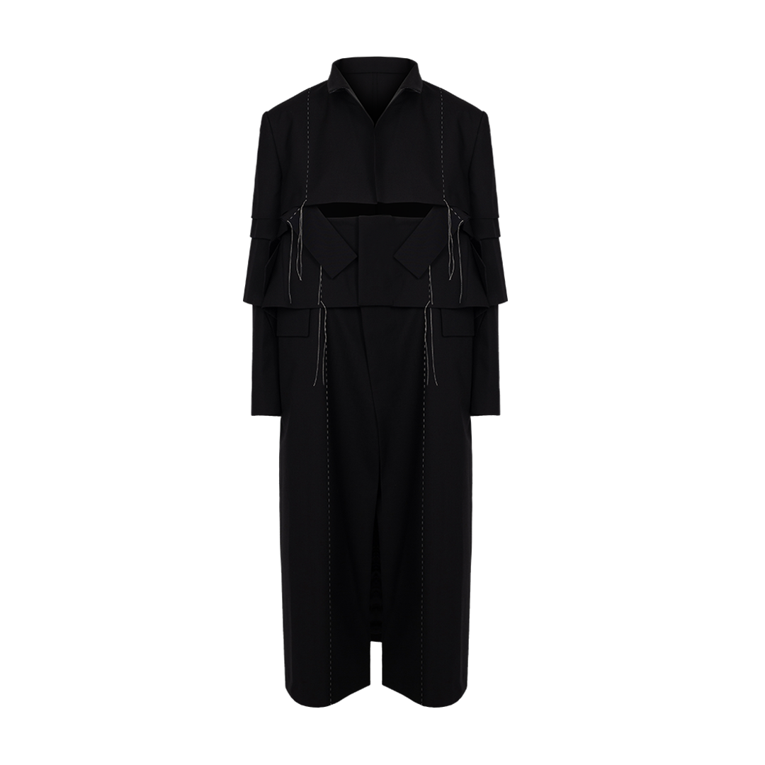Layered Storm-Flap Trench Coat | Front view of Layered Storm-Flap Trench Coat SACAI