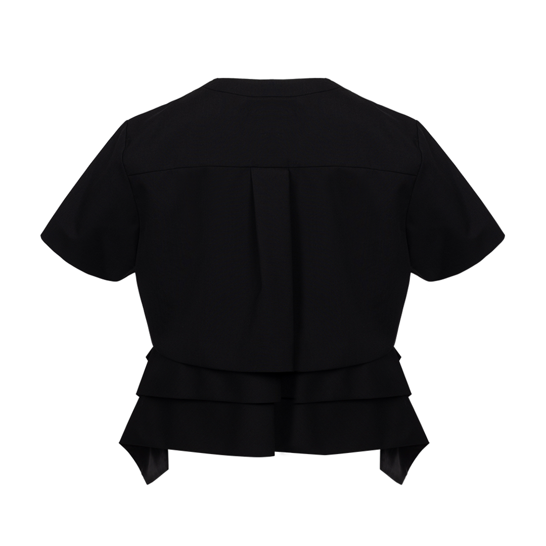 Suiting Pullover Crop Shirt | Back view of Suiting Pullover Crop Shirt SACA