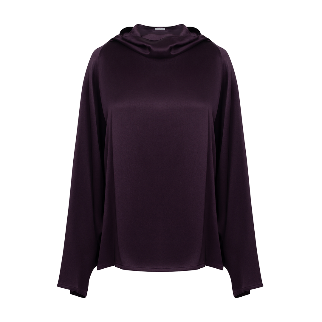 Batwing Oversized Shirt Purple | Front view of Batwing Oversized Shirt Purple DUSAN