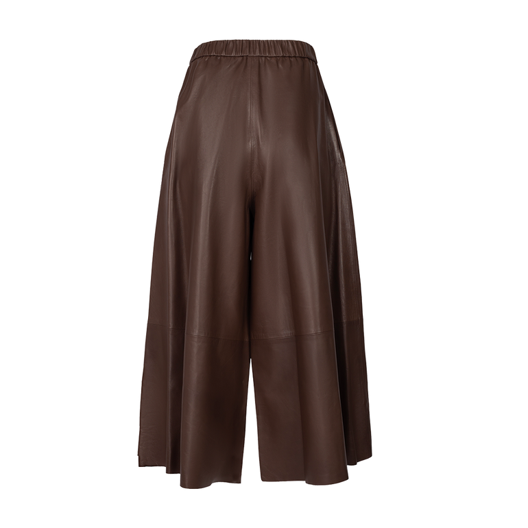 Leather Gaucho Pants | Back view of Leather Gaucho Pants DUSAN