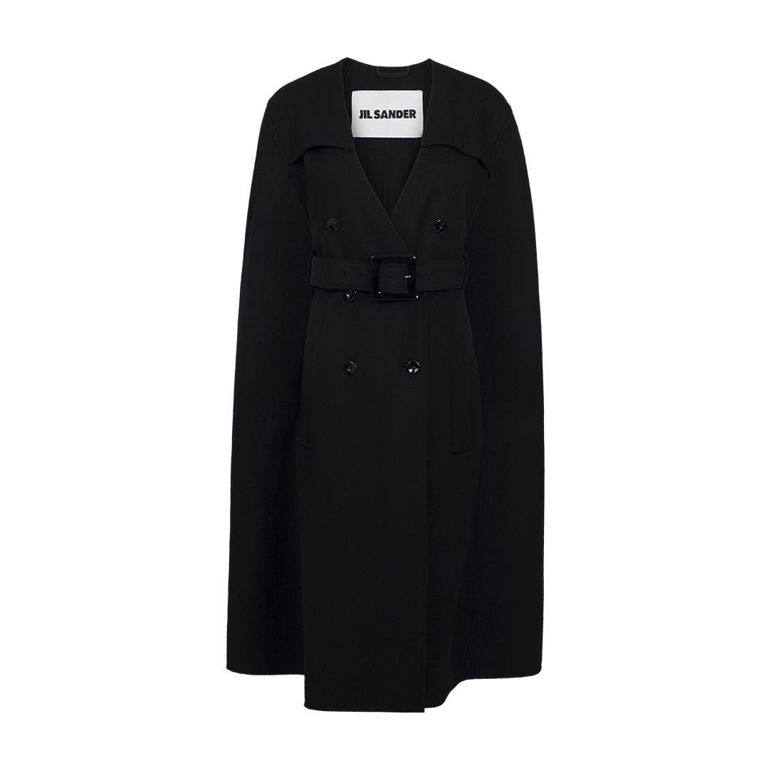 Belted Wool Cape | Front view of Belted Wool Cape JIL SANDER