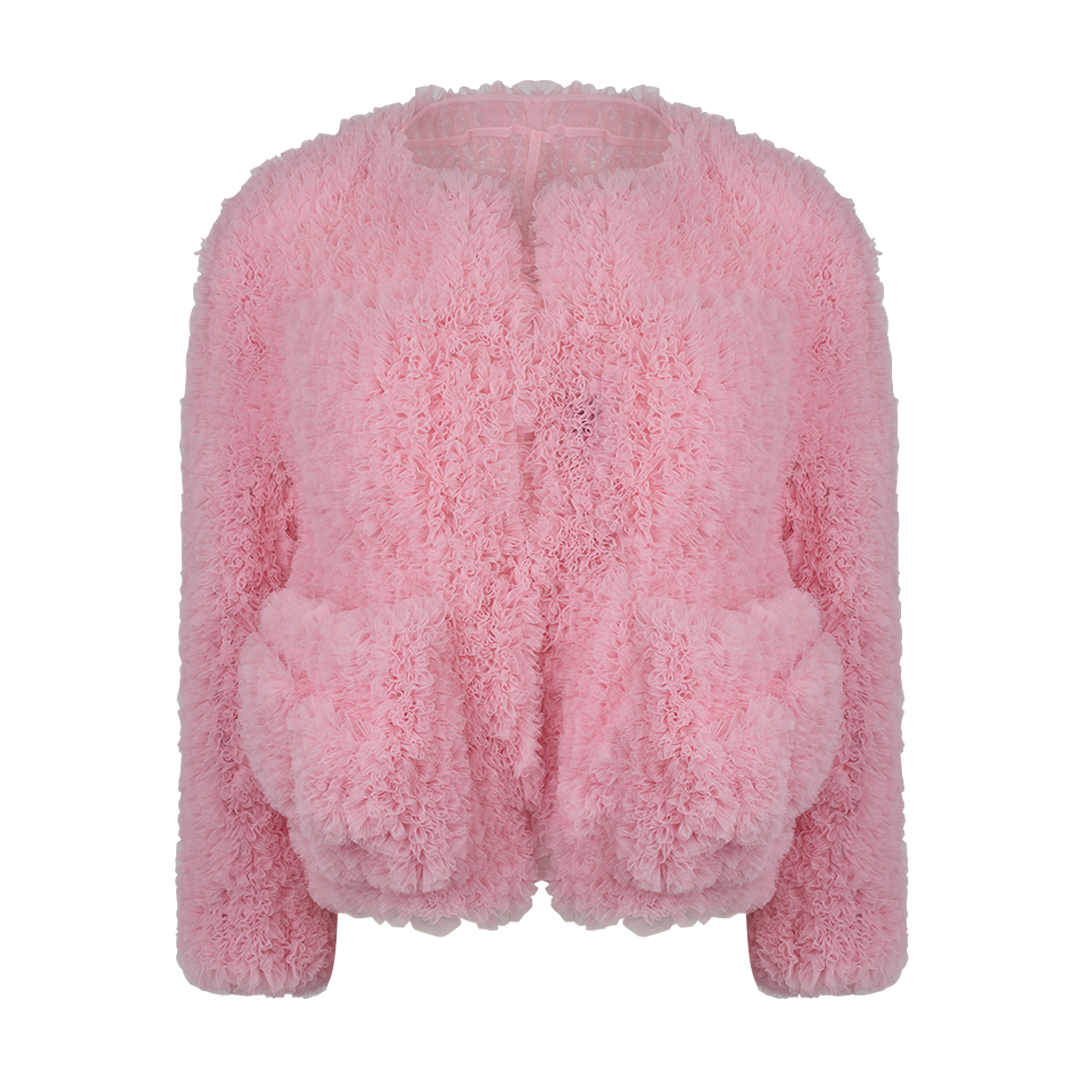 Mini Ruffle Bomber Jacket | Front view of Mini Ruffle Bomber Jacket ACT N1