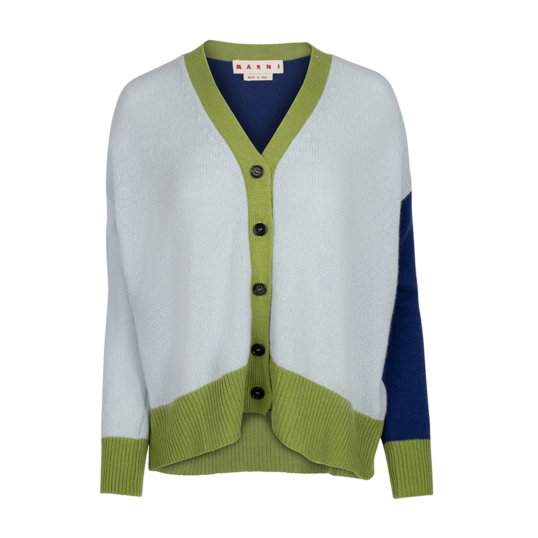 Colorblock Cashmere Knit Cardigan | Front view of Colorblock Cashmere Knit Cardigan MARNI