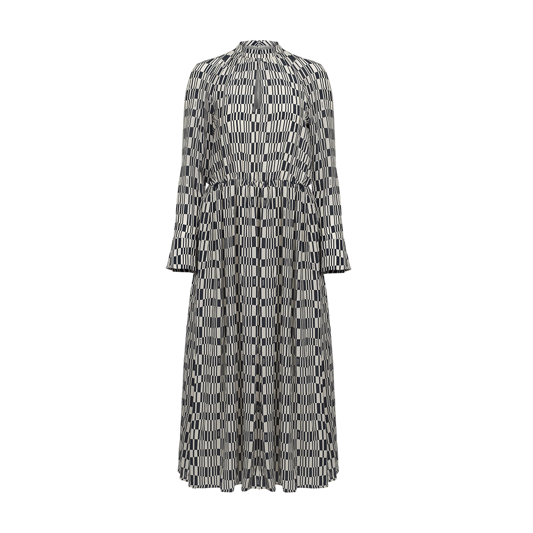 Pleated Midi Dress | Front view of Pleated Midi Dress ROCHAS