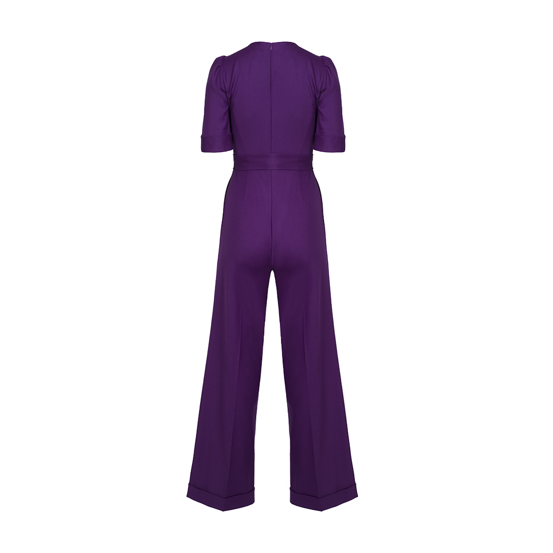 Belted Jumpsuit | Back view of Belted Jumpsuit ROCHAS