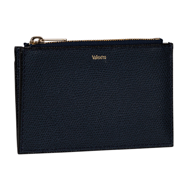 Card Case Holder With Zip | Side view of Card Case Holder With Zip VALEXTRA