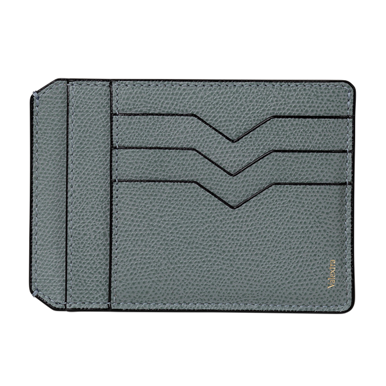 Blue Card Case Holder | Front view of Blue Card Case Holder VALEXTRA