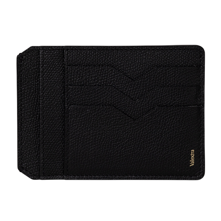 Black Card Case Holder | Front view of Black Card Case Holder VALEXTRA