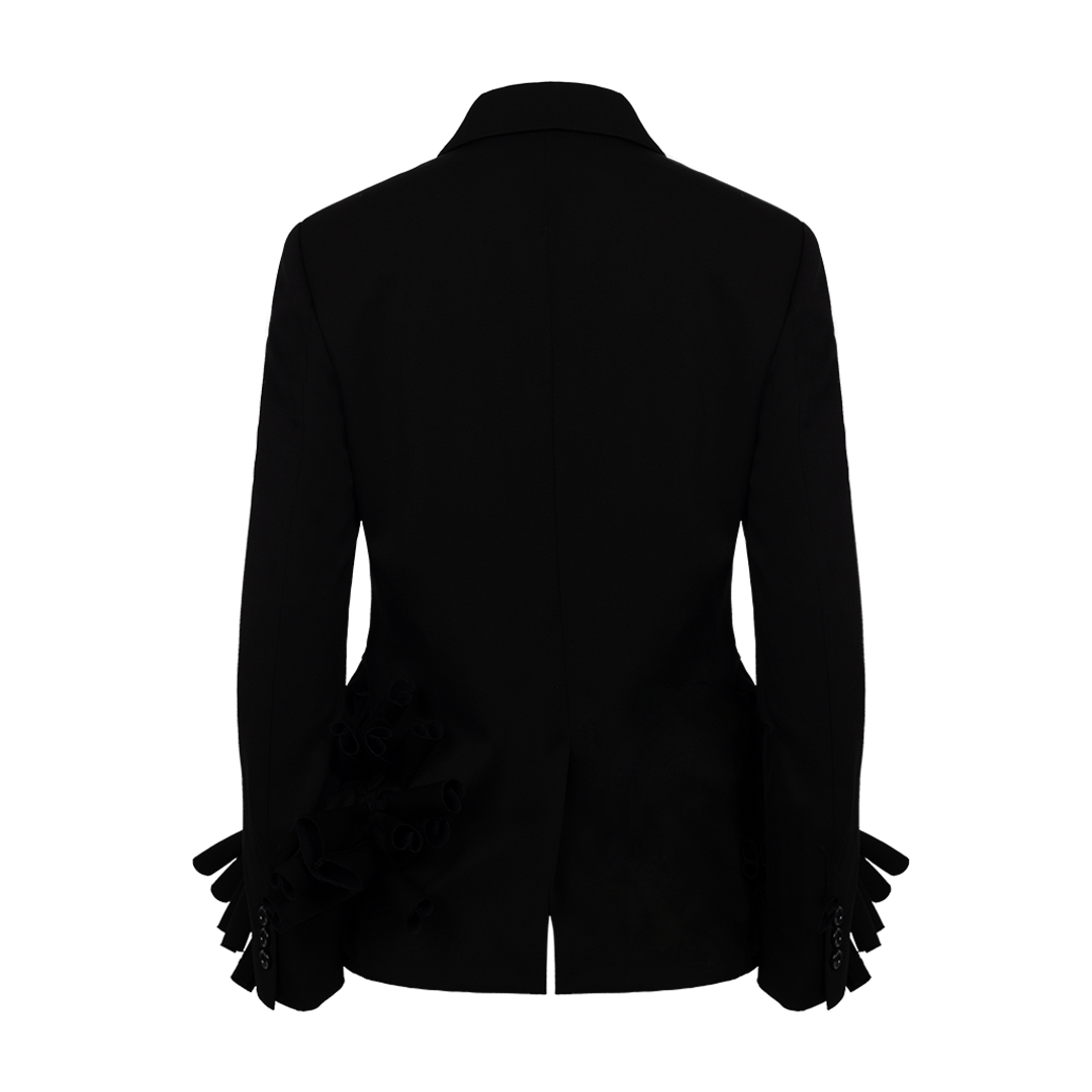 Tie-Detail Wool Jacket | Back view of Tie-Detail Wool Jacket COMME DES GARCONS