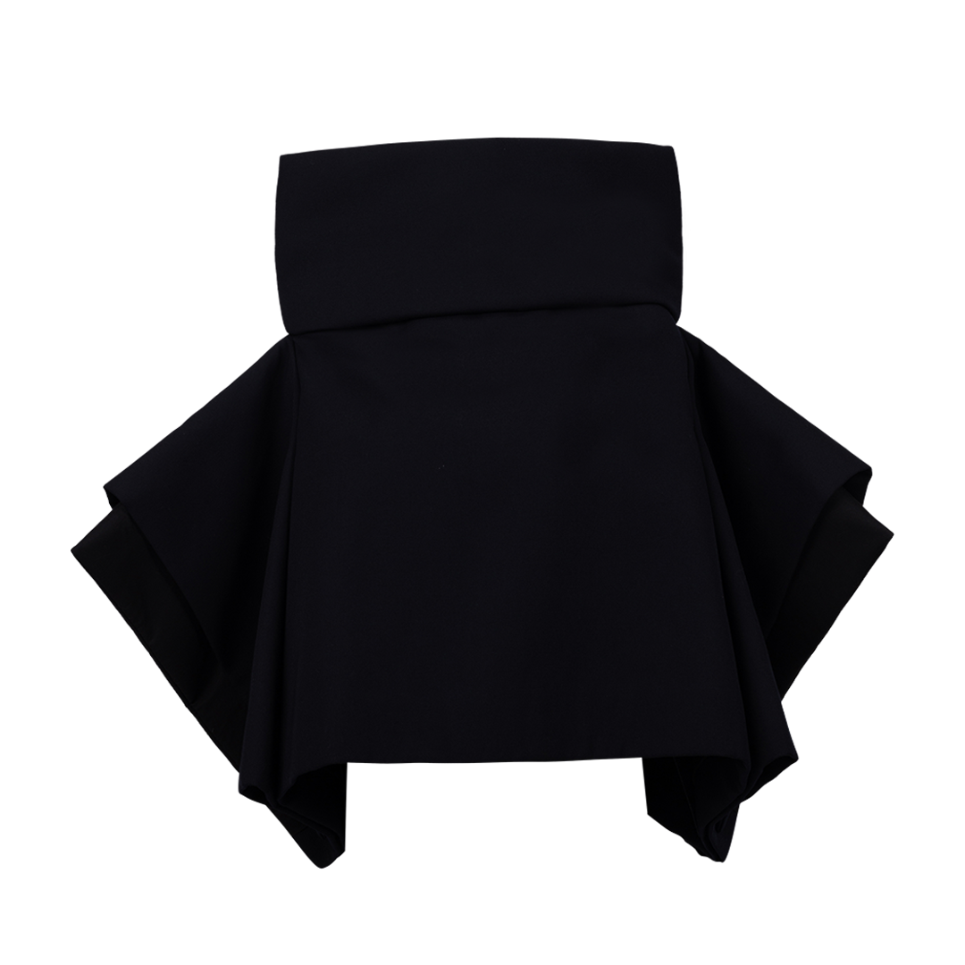 Cropped Wool Cape | Front view of Cropped Wool Cape COMME DES GARCONS