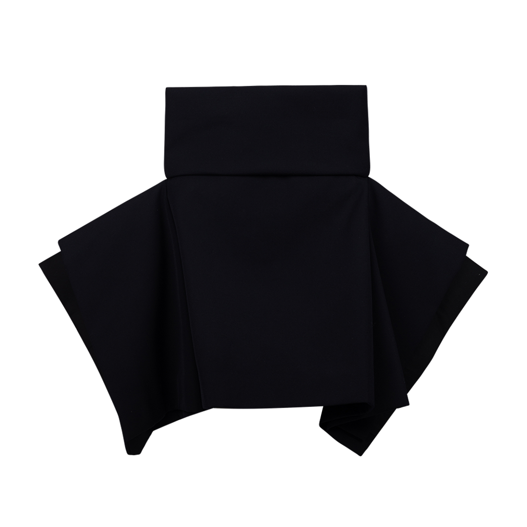 Cropped Wool Cape | Back view of Cropped Wool Cape COMME DES GARCONS