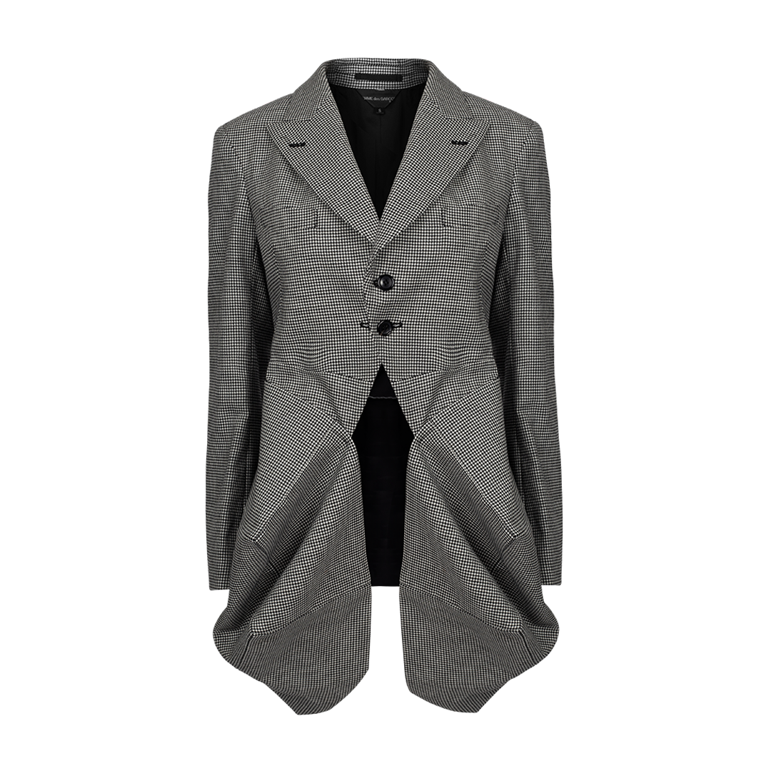 Asymmetric Houndstooth Blazer | Front view of Asymmetric Houndstooth Blazer COMME DES GARCONS