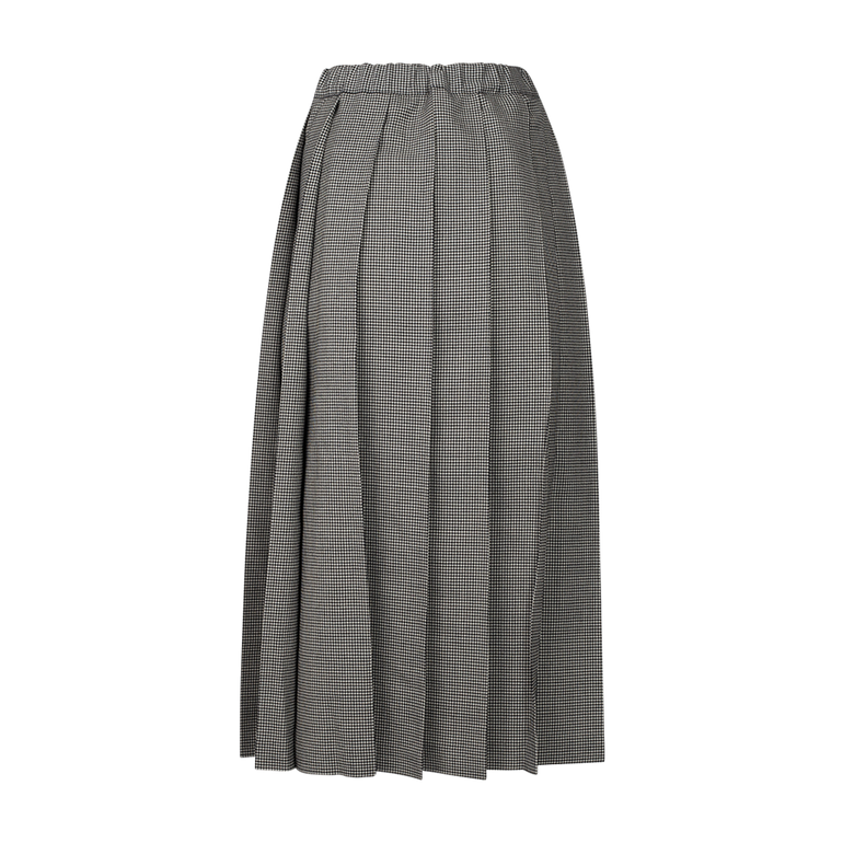 Pleated Houndstooth Midi Skirt | Back view of Pleated Houndstooth Midi Skirt COMME DES GARCONS