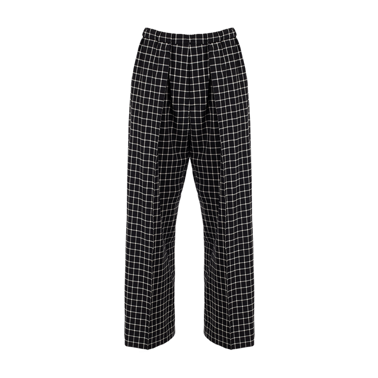 Checked Slouchy Trouser | Front view of Checked Slouchy Trouser PLAN C