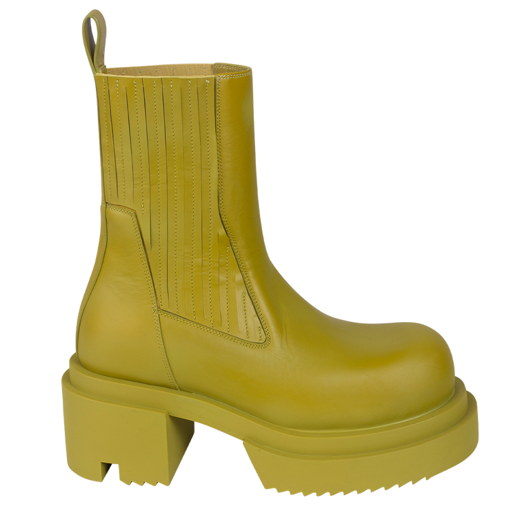 Beatle Bogun Ankle Boots | Front view of RICK OWENS Beatle Bogun Ankle Boots in Yellow