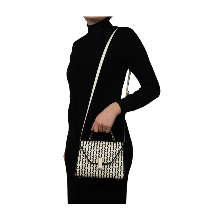 Micro Iside Lace Crossbody Bag | On-Model view of Micro Iside Lace Crossbody Bag VALEXTRA