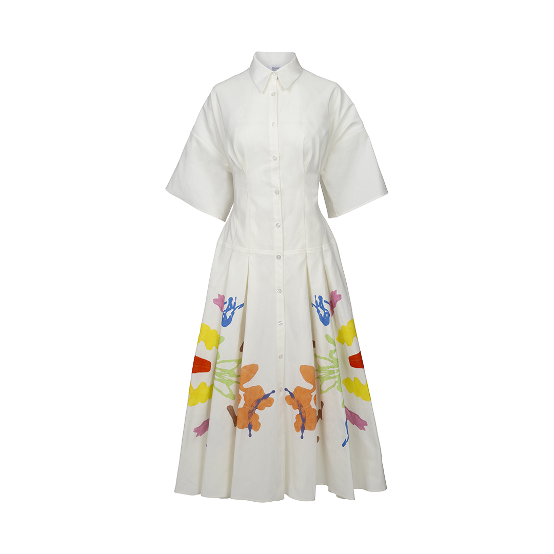 Jolly 'Oliday Printed Shirtdress | Front view of Jolly 'Oliday Printed Shirtdress ROSIE ASSOULIN
