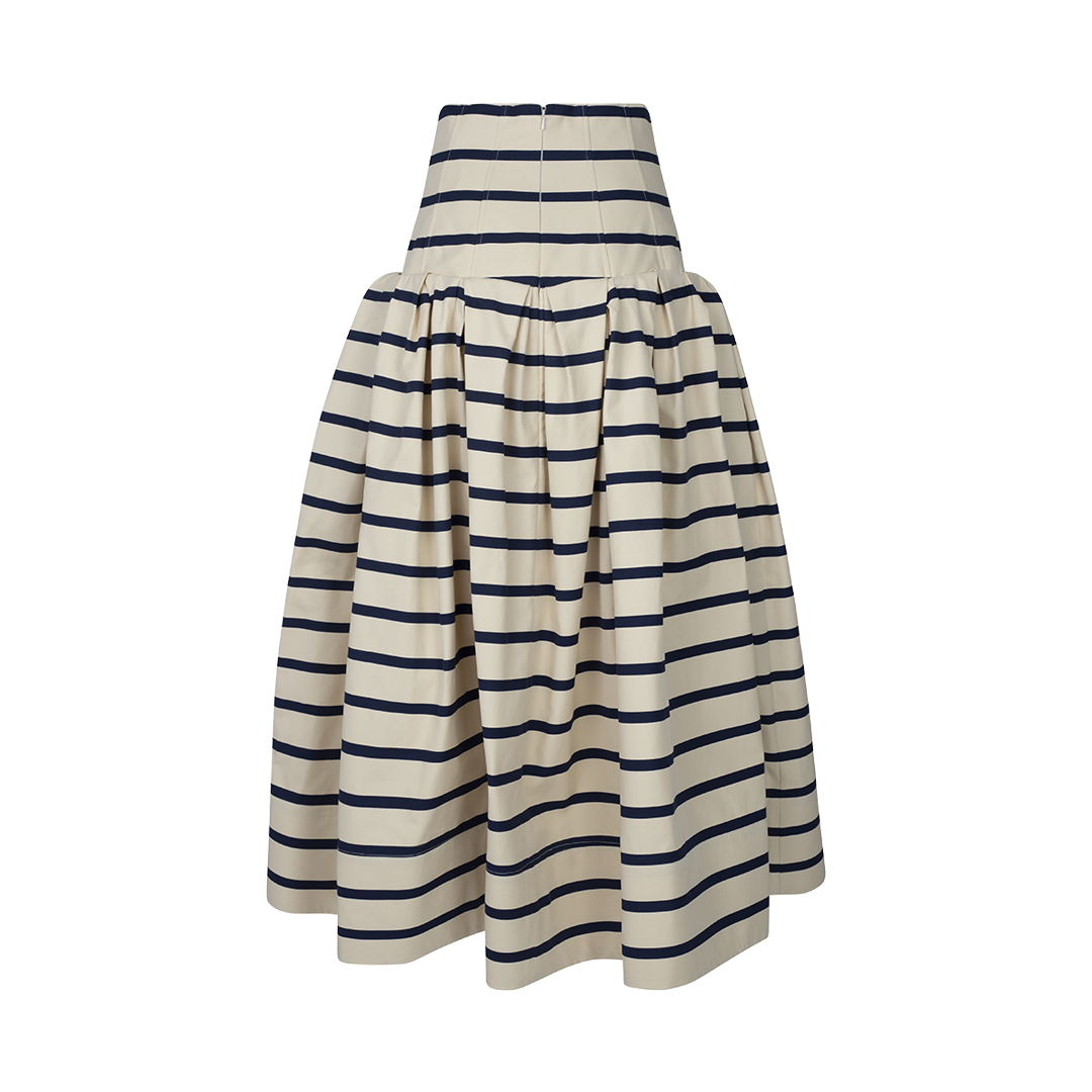 Port City Striped Ball Skirt | Back view of Port City Striped Ball Skirt ROSIE ASSOULIN