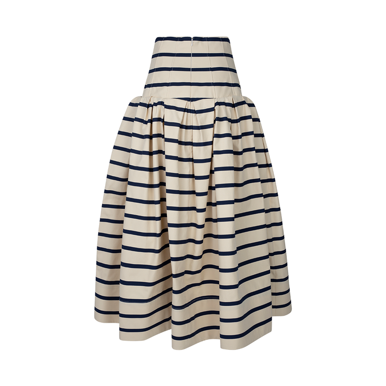 Port City Striped Ball Skirt | Back view of Port City Striped Ball Skirt ROSIE ASSOULIN