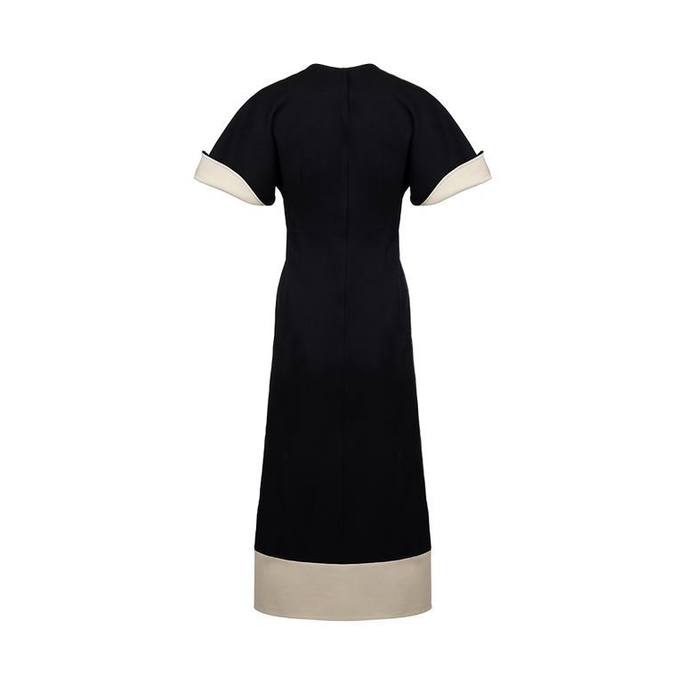 Sash and Slit Midi Dress | Back view of Sash and Slit Midi Dress ROSIE ASSOULIN