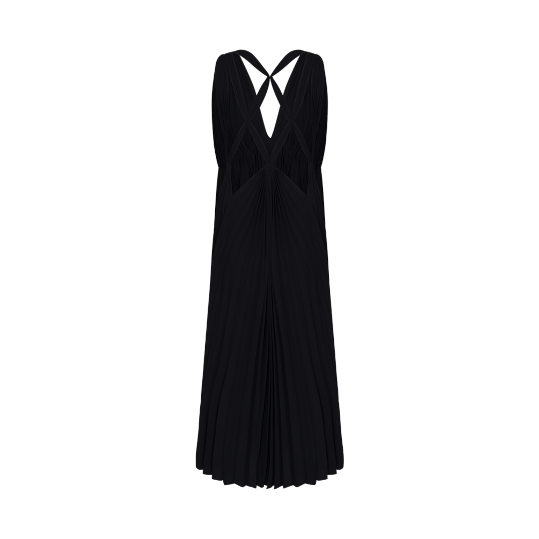 Teresa Pleated Dress | Front view of Teresa Pleated Dress HERILOME