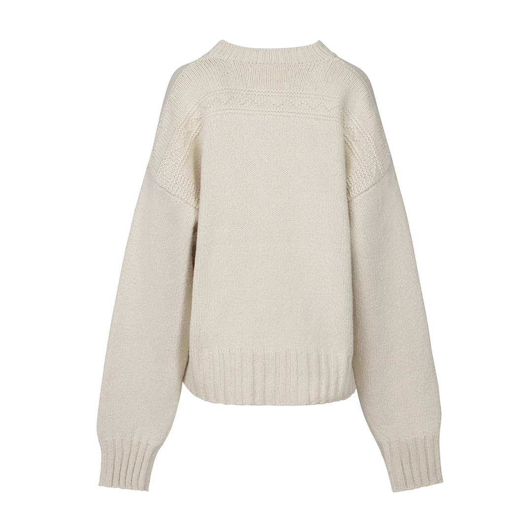 Oversized Lace-Up Sweater | Back view of Oversized Lace-Up Sweater JIL SANDER