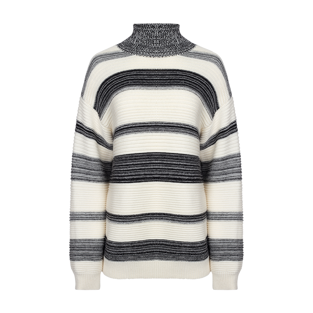 Striped Turtleneck Sweater | Front view of Striped Turtleneck Sweater BRANDON MAXWELL