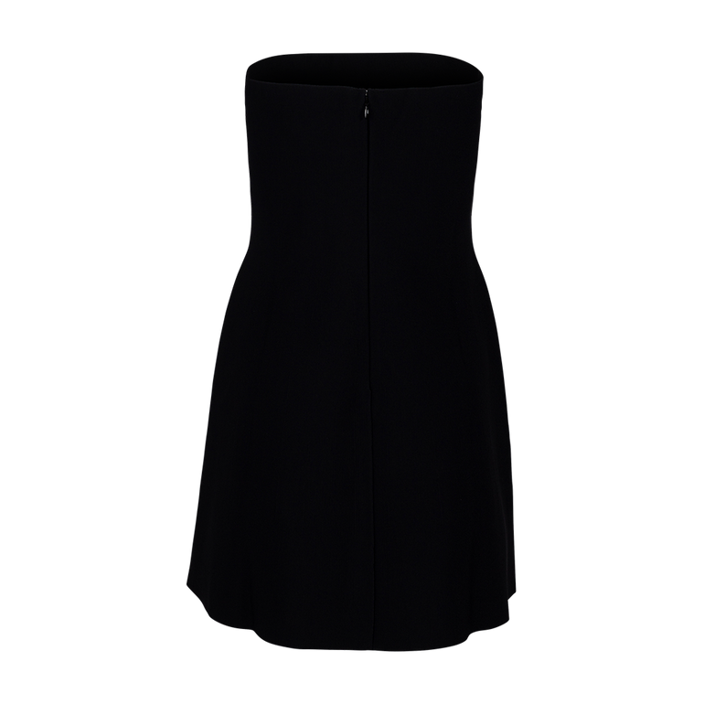 Strapless Knit Dress with Bell Mini Skirt | Back view of Strapless Knit Dress with Bell Mini Skirt BRANDON MAXWELL