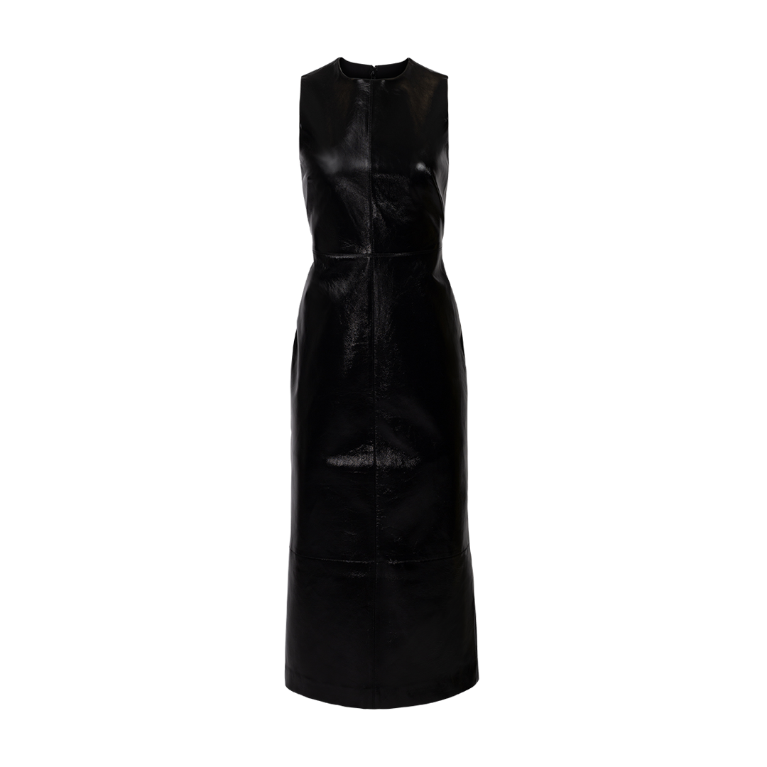 Leather Column Dress | Front view of Leather Column Dress BRANDON MAXWELL