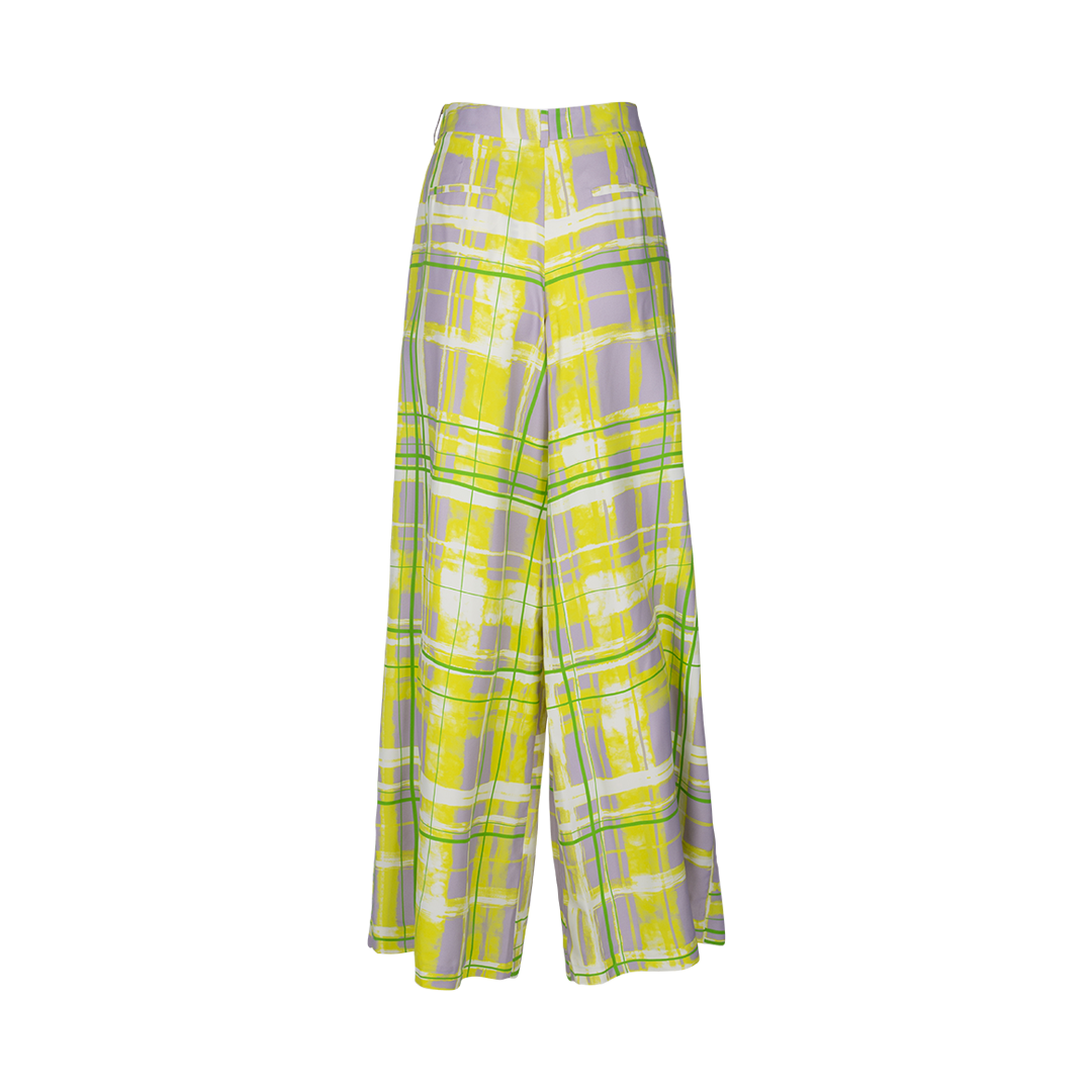 Painted Check Trousers | Back view of Painted Check Trousers MAISON RABIH KAYROUZ