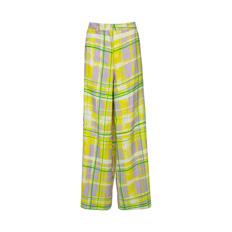 Painted Check Trousers | Front view of Painted Check Trousers MAISON RABIH KAYROUZ