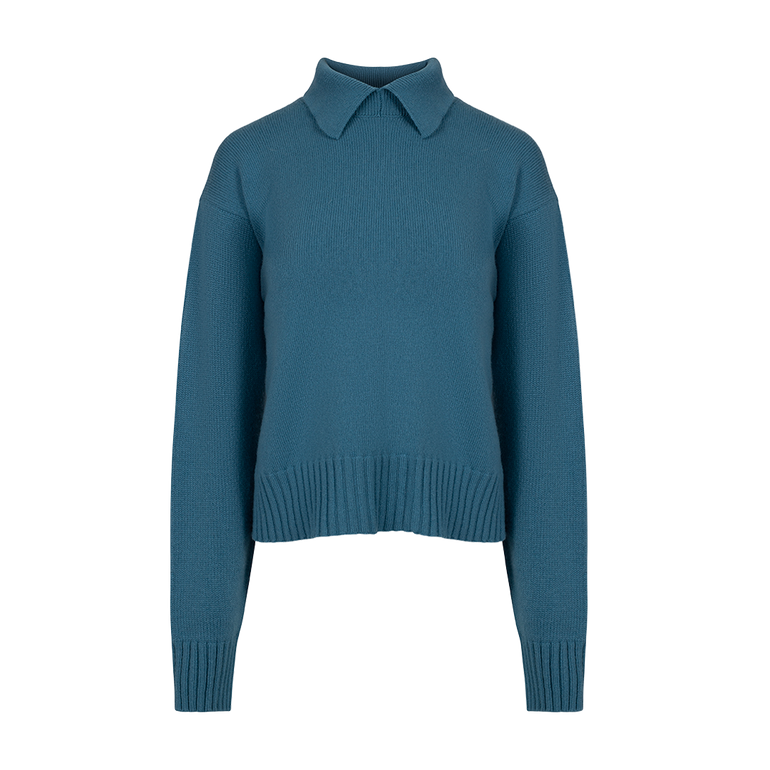 Cashmere Polo Sweater | Front view of Cashmere Polo Sweater JIL SANDER