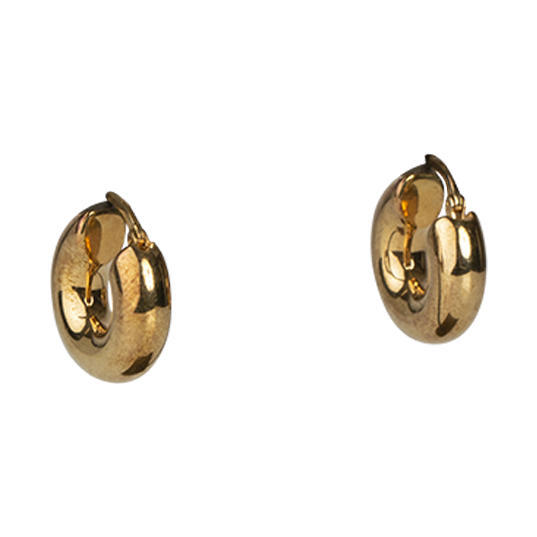 Classic Round Hoop Earrings | Front view of Classic Round Hoop Earrings JIL SANDER