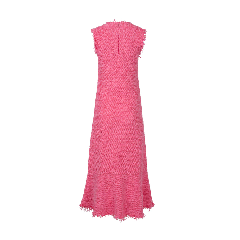 Sleeveless Midi Pink Dress | Back  view of Sleeveless Midi Pink Dress JIL SANDER